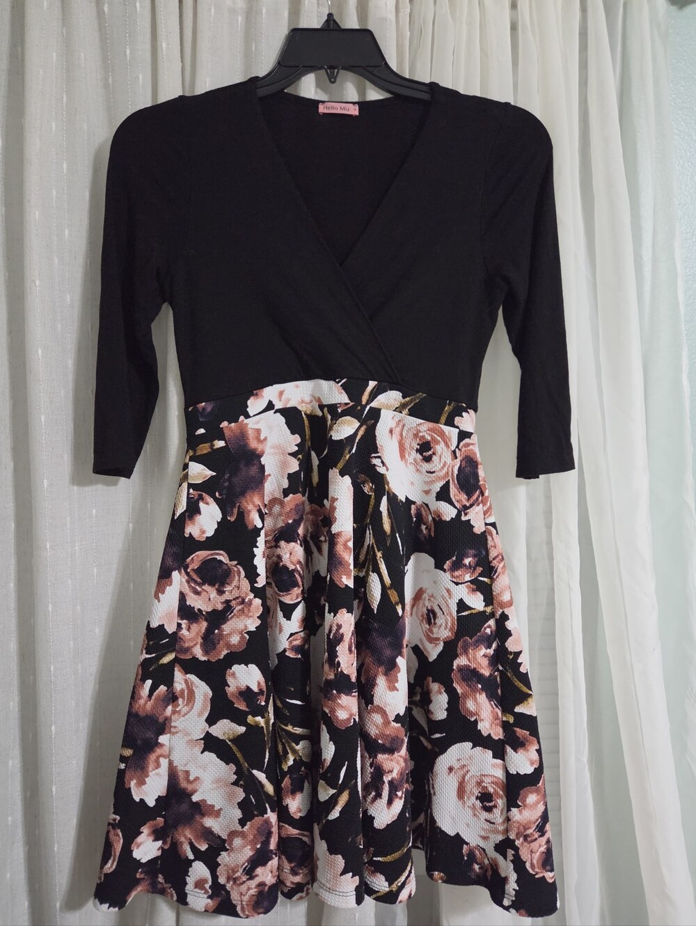 Hello Miz Black And Floral Dress
